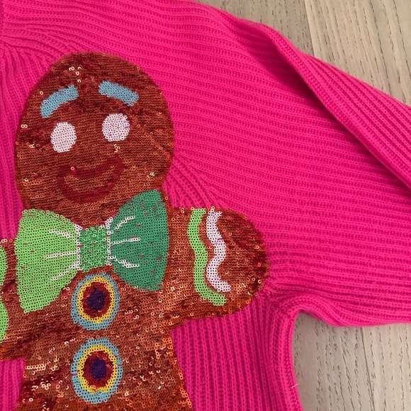 Queen of sparkles gingerbread man cardigan - Picture 6 of 8
